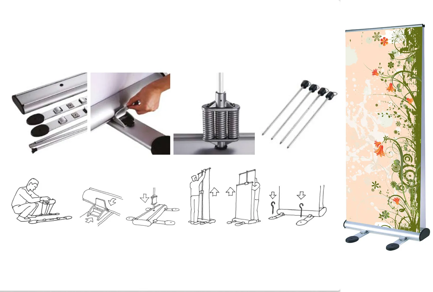 Detailansicht Rollup Display System Outdoor